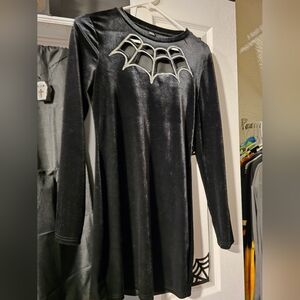 Black Spider Web WOMANS DRESS LARGE